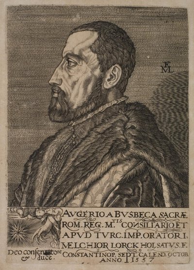 Porträt von Ogier Ghiselin de Busbecq, kaiserlicher Gesandter von Melchior Lorck