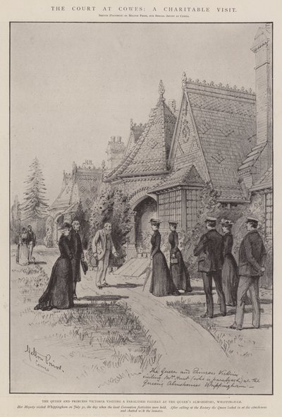 Der Hof in Cowes, ein wohltätiger Besuch von Melton Prior