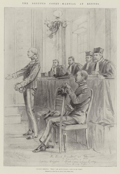 Das Dreyfus-Gericht in Rennes von Melton Prior