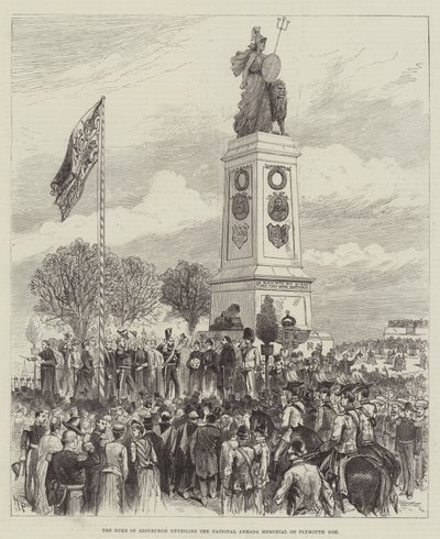 Der Herzog von Edinburgh enthüllt das Nationale Armada-Denkmal auf Plymouth Hoe von Melton Prior