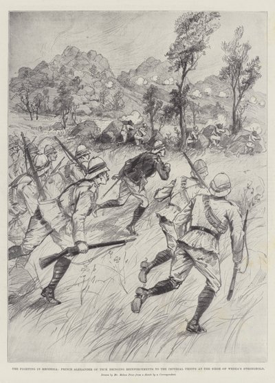 Die Kämpfe in Rhodesien, Prinz Alexander von Teck bringt Verstärkungen zu den kaiserlichen Truppen bei der Belagerung von Wedzas Festung von Melton Prior