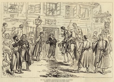 Der Krieg, Einquartierung von Tscherkessen in einem Hotel in Nicopolis von Melton Prior