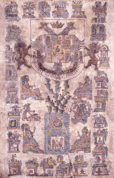 Ein beleuchtetes Dokument aus Mexiko, das das Wappen des Vizekönigs Sotomayor zeigt, ca. 1645 von Mexican School
