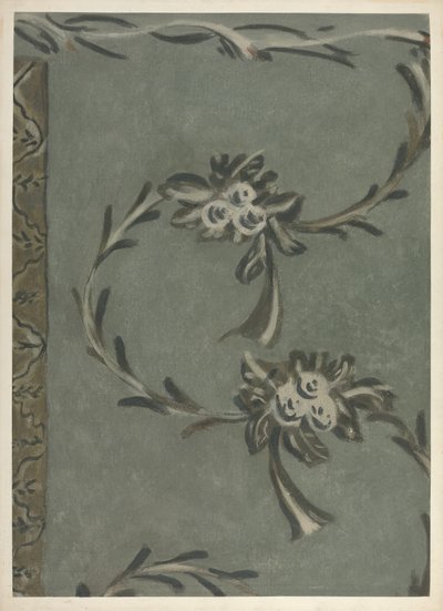 Freihand dekorierte Wand, ca. 1940 von Michael Lauretano