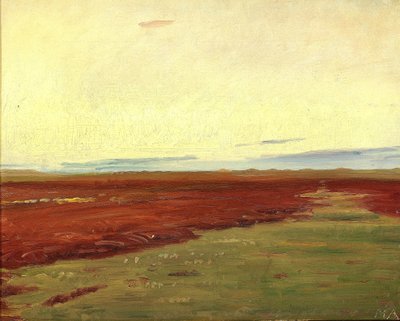 Sonnenuntergang über Brovandene, Skagen von Michael Peter Ancher