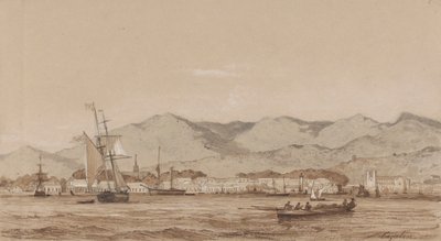 Port of Spain, vom Hafen aus von Michel Jean Cazabon
