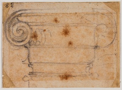 Studie eines ionischen Kapitells von Michelangelo Buonarroti