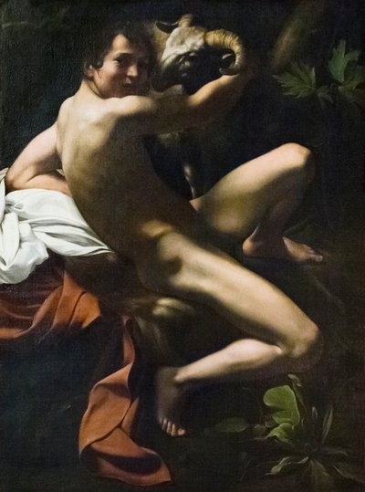 Johannes der Täufer, Jugend mit einem Widder von Michelangelo Merisi da Caravaggio