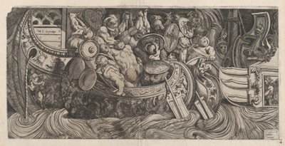 Speculum Romanae Magnificentiae: Seeschlacht, 16. Jahrhundert von Michele Lucchese