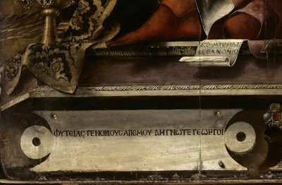 Die Muse Thalia (Detail), ca. 1456-57 von Michele Pannonio