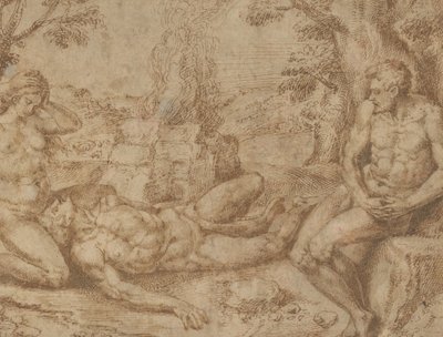 Adam und Eva trauern um den Tod Abels, ca. 1576 von Michiel Coxie