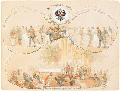 Ein Ball im Heraldischen Saal im Winterpalast, 1889 von Mihaly von Zichy