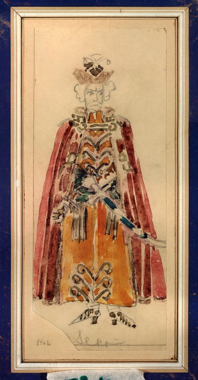 Kostümentwurf für die Oper "Mazeppa" von Pjotr Tschaikowski von Mikhail Aleksandrovich Vrubel