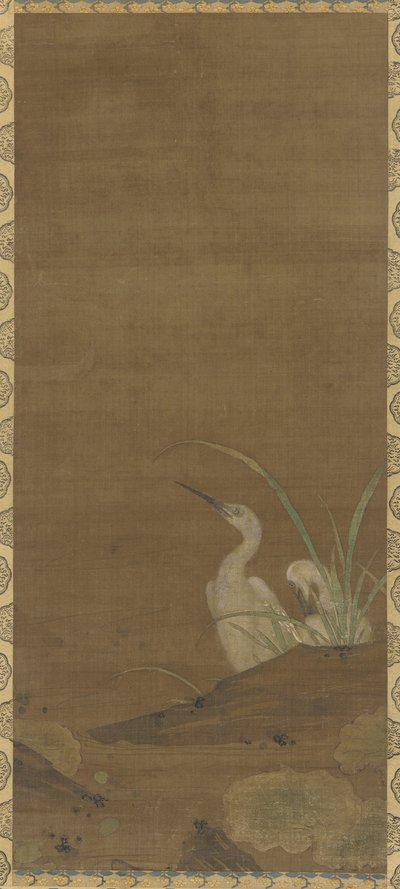 Reiher und Wasserpflanzen von Ming Dynasty Chinese School