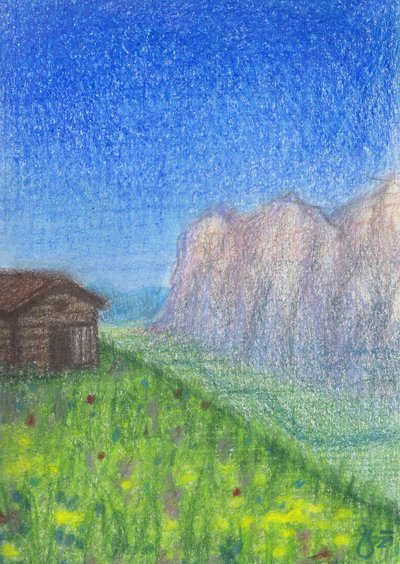 Friedliche Berghütte von Mirjam Schrei
