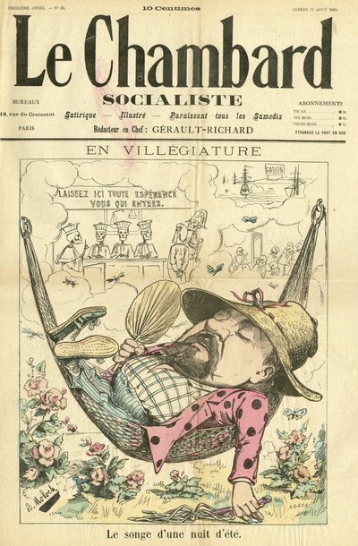 Illustration von Moloch (1849-1909) für das Cover von Le Chambard Socialiste von Moloch