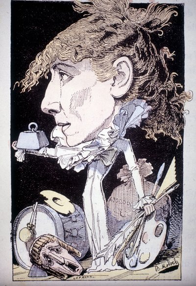 Karikatur von Henriette Rosine Bernard alias Sarah Bernhardt von Moloch