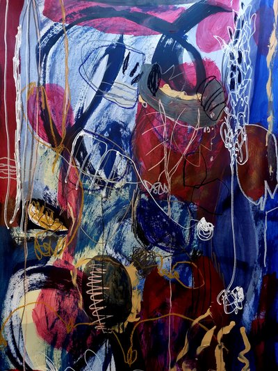 Bunte Abstrakte Expression von Monika Riethmueller
