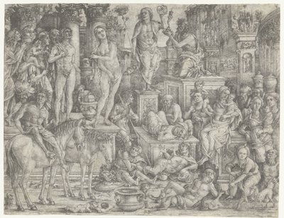 Allegorie auf den Triumph des Mondes (Luna) von Monogrammist PP (graveur)
