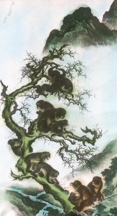 Affen auf einem Ast - 17. Jahrhundert von Mori Sosen