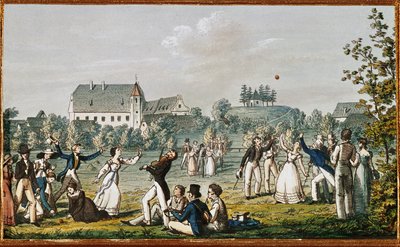 Ein Ballspiel in Atzenbrugg (Radierung) von Moritz Ludwig von Schwind