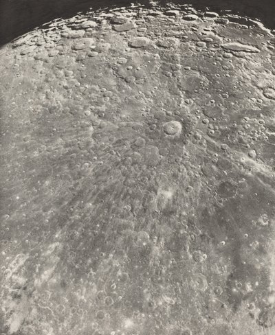 Lunarische Fotografie Strahlung von Tycho - Zunehmende Phase, 1899 von Moritz & Puiseux Pierre Henri (1855 1928) Loewy