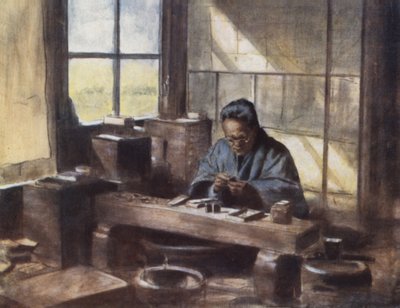 Ein Cloisonné-Arbeiter von Mortimer Ludington Menpes