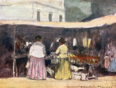 Ein Fischstand in Neuilly von Mortimer Ludington Menpes