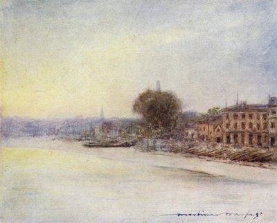 Jenseits der Hammersmith-Brücke von Mortimer Ludington Menpes