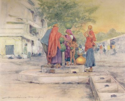Am Brunnen, Jeypore von Mortimer Ludington Menpes
