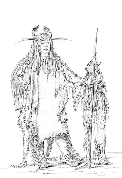 Porträt von Eagle Ribs, einheimischer amerikanischer Mann, 1841 von Myers and Co