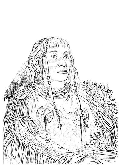 Porträt eines amerikanischen Ureinwohners, 1841 von Myers and Co