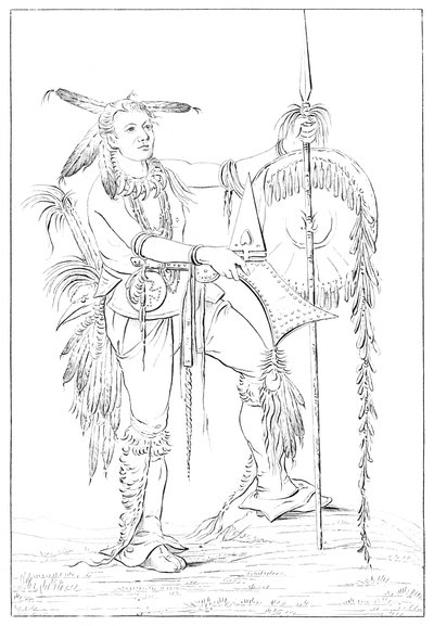 Sac oder Fox Krieger, Rock Island, Oberer Mississippi, 1841 von Myers and Co