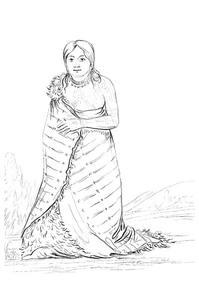 Die reine Quelle, Frau des Häuptlings des Ponca-Stammes, 1841 von Myers and Co