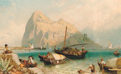 Der Felsen von Gibraltar, von Algeciras von Myles Birket (after) Foster
