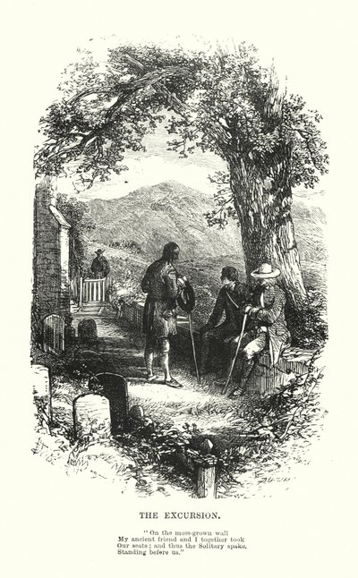 William Wordsworth: The Excursion (Gravur) von Myles Birket (after) Foster