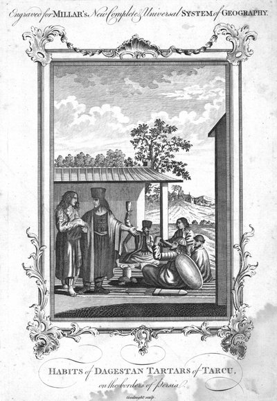 Gewohnheiten der Dagestan-Tartaren von Tarcu, an der Grenze zu Persien, 1780 von N. C. Goodnight