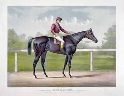 Der große Rennfahrer Kingston von Spendthrift von Currier and Ives
