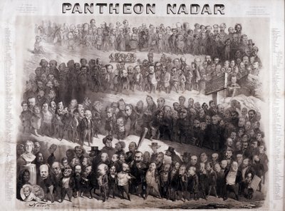 Das Pantheon Nadar, das die großen historischen Persönlichkeiten des 19. Jahrhunderts darstellt (intellektuelle und politische Persönlichkeiten) von Nadar