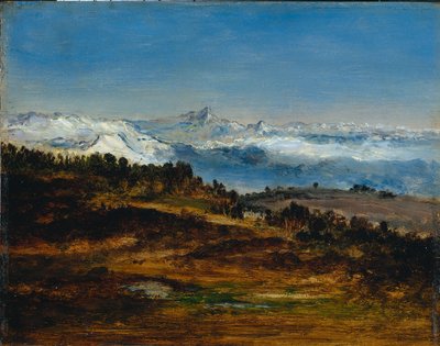 Die Pyrenäen, der Gipfel des Midi de Bigorre von Narcisse Diaz de la Pena