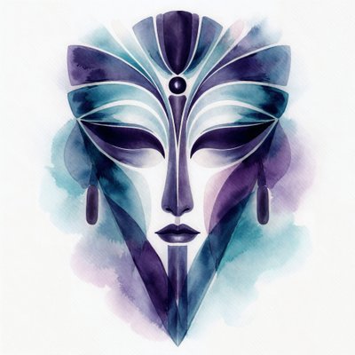 Rätselhafte Abstrakte Maske von Natalie Bruns