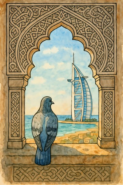 Taubenblick Dubai von Natalie Bruns