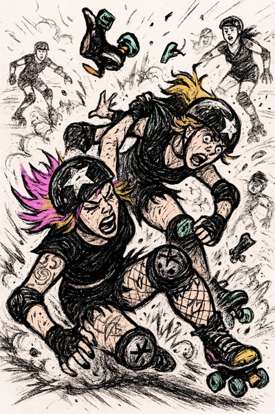 Roller Derby Crash von Natalie Bruns