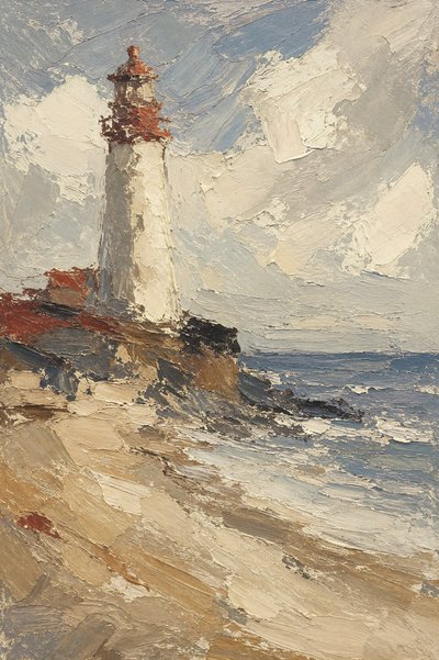 Rauer Küstenleuchtturm von Natalie Bruns