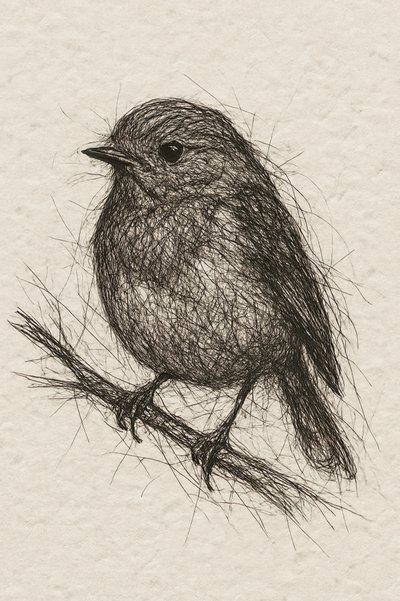Kleiner Vogel-Sketch von Natalie Bruns