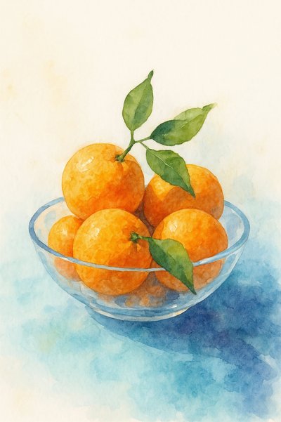 Aquarell Zitrus Stillleben von Natalie Bruns