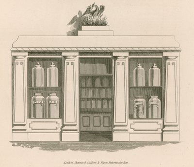 Apotheke, Great Russell Street, Bloomsbury von Nathaniel Whittock