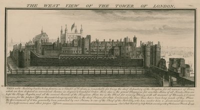 Westansicht des Tower of London von Nathaniel and Samuel Buck