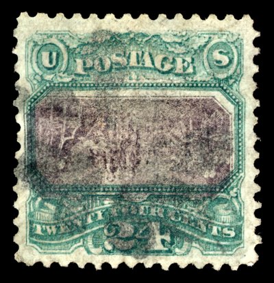 24c Unabhängigkeitserklärung G Grill Umkehrfehler Einzelstück, 1869 von National Bank Note Company