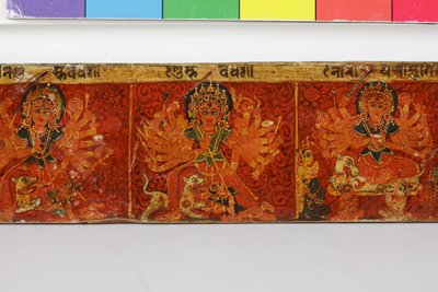 (Detail) von einem Devimahatmya-Manuskriptcover von Nepalese School